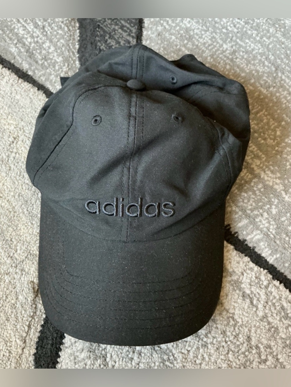 Adidas Logo Aeroready Black Adjustable Baseball Cap Hat